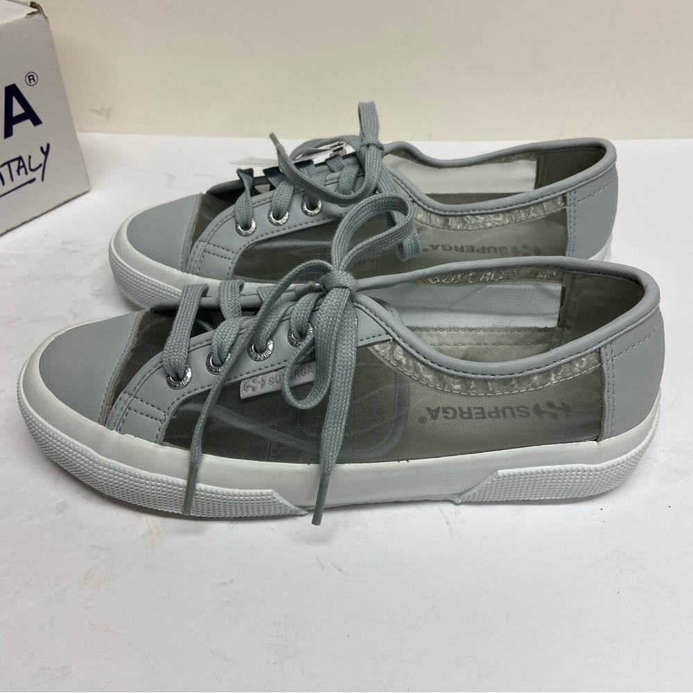 Superga 2750 Women’s Gray Mesh Sneakers Low Top Size 6.5 New With Box
